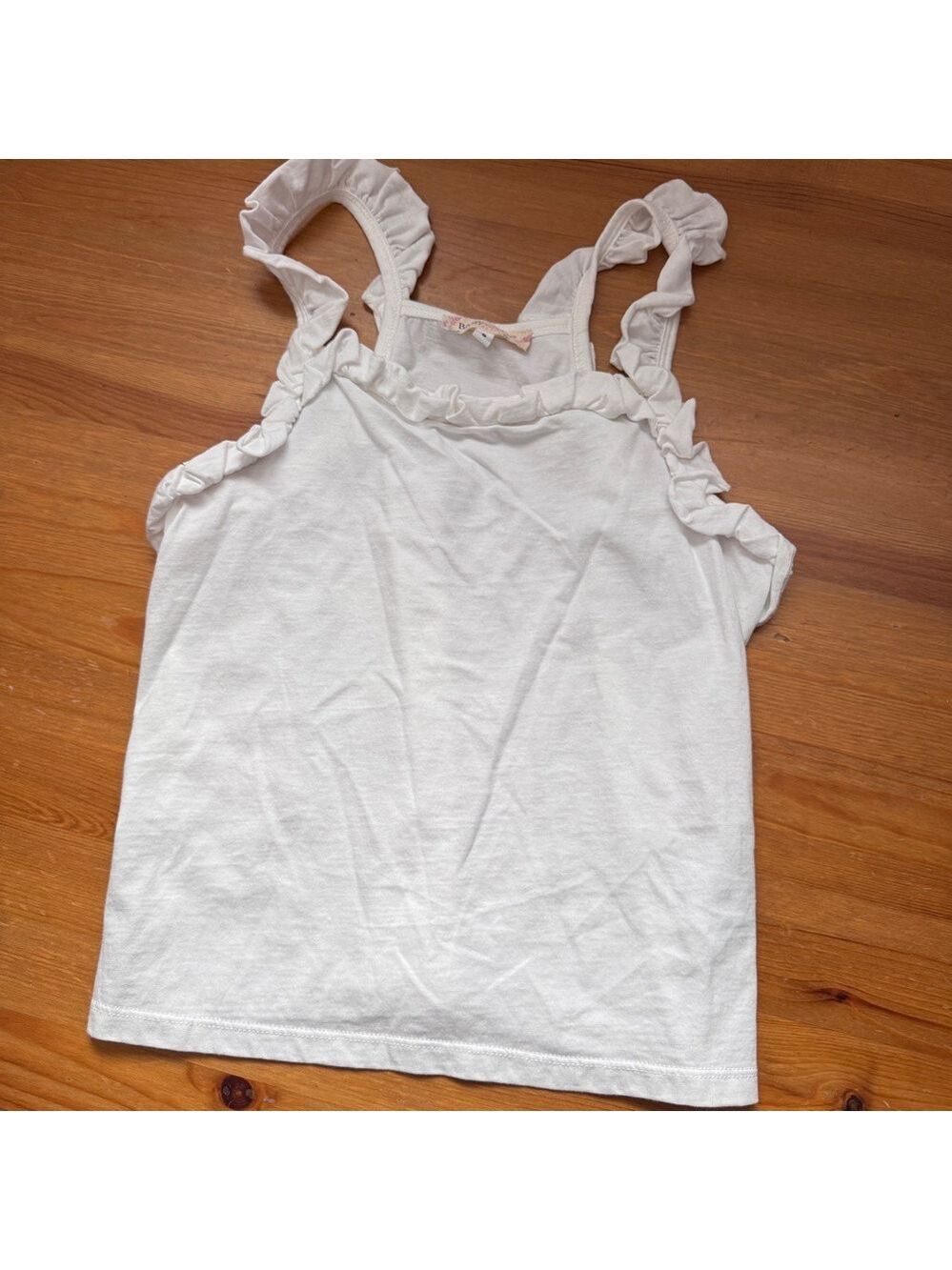 Baby Sara cotton white tank top size 8